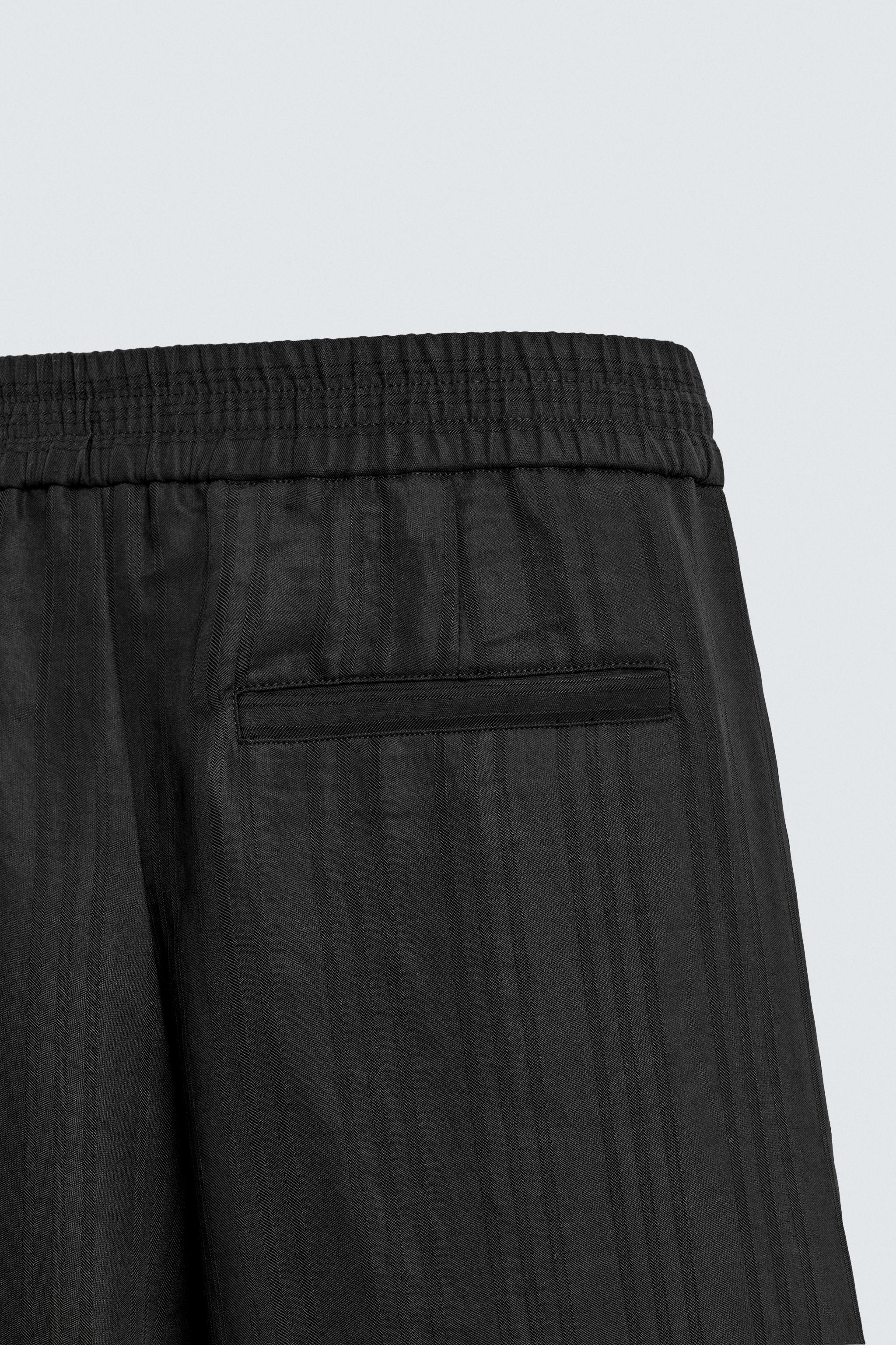PANTALON EN JACQUARD À RAYURES